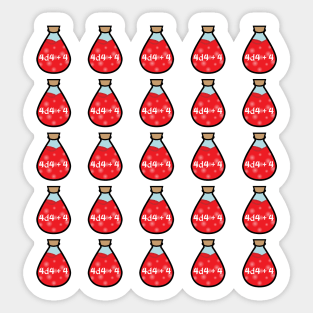 DIY Greater Health Potions for Tabletop Board Games Sticker